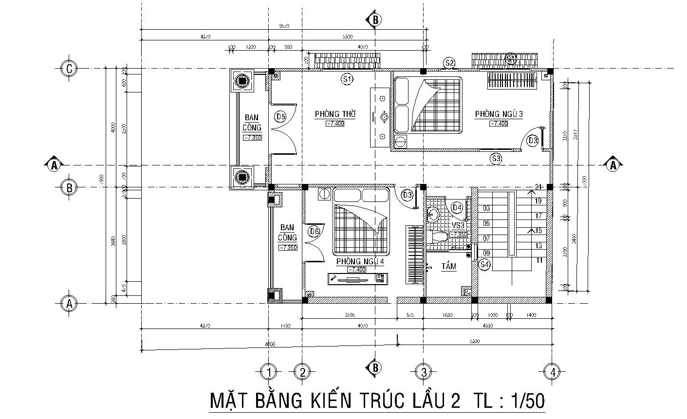 nha 8 x8 m 3 tang mb3